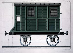 Västra järnvägsstallvagnen av Unknown artist