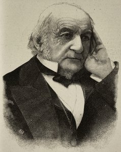 William Ewart Gladstone (1809-1898), brittisk politiker, gravyr efter ett fotografi av H S Mendelssohn från L