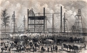 Verk av Marsfältet i Paris i slutet av april 1866 - gravyr av 1867 av Unknown artist