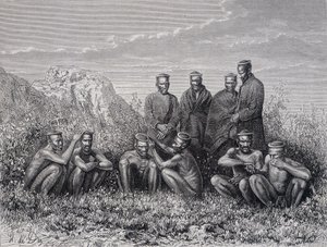 Zulu Cafres (Ring-Kop stam) av Unknown artist
