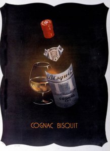 reklamaffisch för Cognac Bisquit. 1932. av Unknown artist