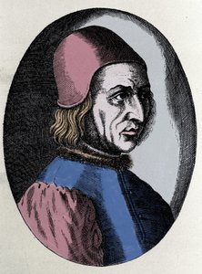 porträtt av Angelo Poliziano ((polisängel) italiensk humanist 1454-1494 av Unknown artist