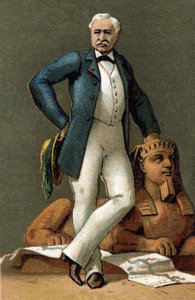 porträtt av Ferdinand de Lesseps (1805-1894), fransk diplomat och administratör, 1885. av Unknown artist