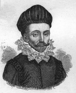 porträtt av François GAUCHER, dit Scevole de SAINT MARTHE. Fransk författare från 1500-talet. Gravyr från 1835. av Unknown artist