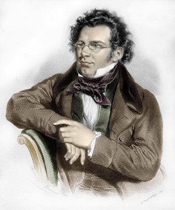 porträtt av Franz Schubert (1797-1828), österrikisk kompositör. av Unknown artist
