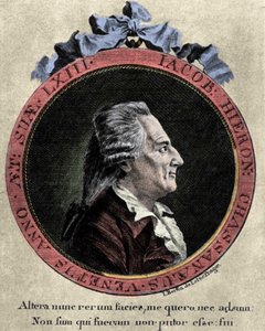 porträtt av Giovanni Giacomo Casanova (1725-1798), italiensk äventyrare och författare. porträtt av Johann Berka från "" Icosameron eller History of Edward and Elizabeth som tillbringar åttioen år med Megamicres, infödda invånare i protokollet i mellan av Unknown artist