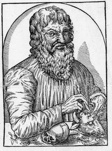 porträtt av Hippokrates (460- omkring 377 f.Kr.), grekisk läkare. av Unknown artist
