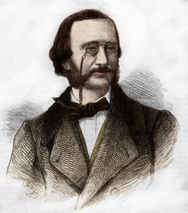 porträtt av Jacques Offenbach (1819-1880), tysk kompositör, naturaliserad franska. av Unknown artist
