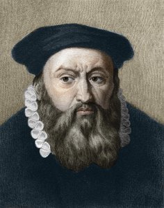 porträtt av Jean Calvin (1509-1564), fransk religiös reformator och författare. av Unknown artist