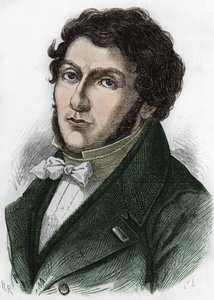 porträtt av Jean François (Jean-Francois) Champollion kallad Champollion den unga franske egyptologen (1790 till 1832). av Unknown artist