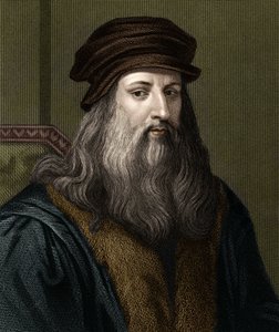 porträtt av Leonard de Vinci (1452-1519) (Leonardo da Vinci), italiensk målare. av Unknown artist