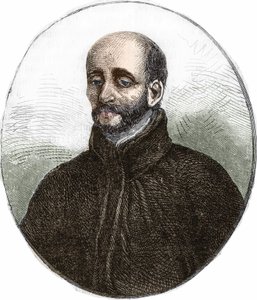 porträtt av den helige Ignatius av Loyola (1491-1556), grundare av Jesu Society. av Unknown artist