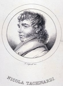 porträtt av den italienska tenoren Tachinardi (Nicola Tacchinardi) (Livorno av Unknown artist