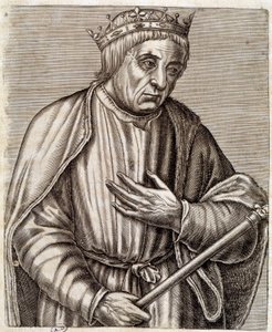 porträtt av kungen av Polen Casimir III den store. 1310-1370. gravyr från 1600-talet. av Unknown artist