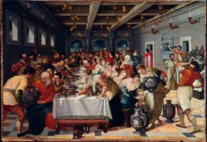 bröllopet av Cana Karaktärerna är vetus i venetianska av Unknown artist