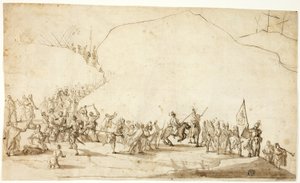 Golgata (recto); Skiss av nedre delen av höger ben (verso)
