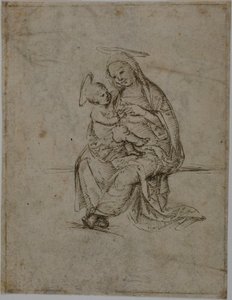 Jungfru med barn (recto); Putti (verso)