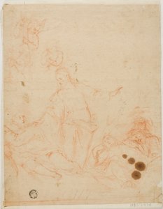 Kristus tillrättavisar en lärjunge i trädgården av Unknown Italian