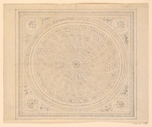 Teckning, takdesign, 1815-22 av Unknown artistUnknown artist