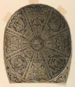 Teckning, takdesign: Dekoration för teater, ca 1790 av Unknown artistUnknown artist
