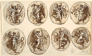 Teckning, Takdesign, Historia, Överflöd i sex ovaler, Herkules och Hebes sal, Palazzo Gessi, Faenza, 1813 av Unknown artistUnknown artist