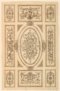 Teckning, takdesign, ca 1750 av Unknown artistUnknown artist