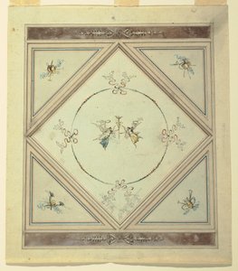 Teckning, Tak i sovrum, 1820-23 av Unknown artistUnknown artist