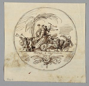 Teckning, Ceres och Triptolemus, 1800-1820 av Unknown artistUnknown artist