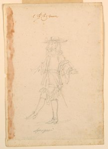 Teckning, Kostymdesign: En fransman för en balett, ca 1790 av Unknown artistUnknown artist