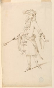 Teckning, Kostymdesign: En adelsman, kung eller prins för en balett, ca 1720 av Unknown artistUnknown artist