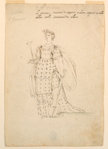 Teckning, kostymdesign: Poesi för en balett, ca 1720 av Unknown artistUnknown artist
