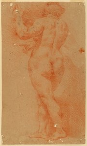 Teckning, motbevisstudie av en naken kvinna, tidigt 1600-tal av Unknown artistUnknown artist
