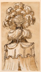 Teckning, kröning av en trädkrona, ca 1790 av Unknown artistUnknown artist