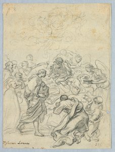 Teckning, Jungfruns död, 1600-1900-tal av Unknown artistUnknown artist