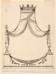 Ritning, Förslag till säng, ca 1800 av Unknown artistUnknown artist