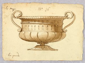 Teckning, Design för en skål, 1780-1820 av Unknown artistUnknown artist