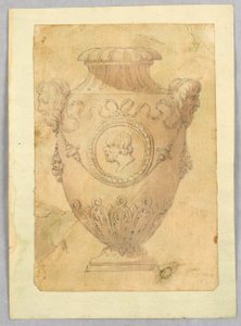 Ritning, design till en cameovas, 1800-tal av Unknown artistUnknown artist