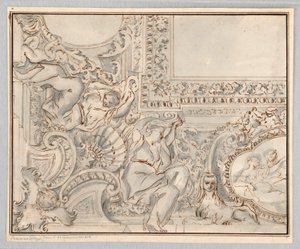 Ritning, Förslag till tak, 1700-1900-tal av Unknown artistUnknown artist