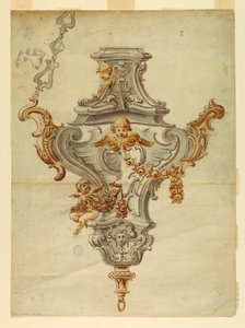 Ritning, Design för ett rökelsekar, tidigt 1700-tal av Unknown artistUnknown artist