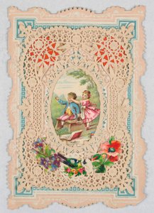 Gratulationskort (England eller USA), 1870-80 av Unknown artistUnknown artist