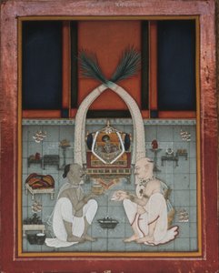 Maharao Kishor Singh av Kota firar en religiös högtid av Unknown artistUnknown artist