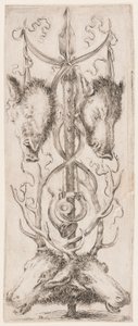Tryck, Ornament eller grotesker (Groteskt ornament), ca 1653 av Unknown artistUnknown artist