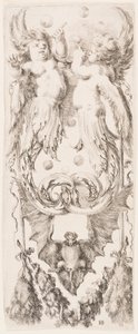 Tryck, Ornament eller grotesker (Groteskt ornament), ca 1653 av Unknown artistUnknown artist