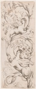 Tryck, Ornament eller grotesker (Groteskt ornament), ca 1653 av Unknown artistUnknown artist