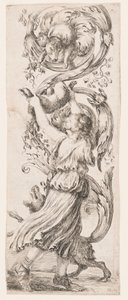 Tryck, Ornament eller grotesker (Groteskt ornament), ca 1653 av Unknown artistUnknown artist