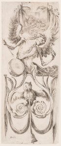 Tryck, Ornament eller grotesker (Groteskt ornament), ca 1653 av Unknown artistUnknown artist