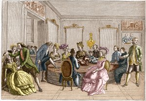 (The Mesmer bucket) Demonstration av Frederic Antoine Mesmer (Franz Anton Mesmer av Unknown artist