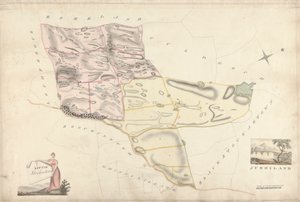 En samling undersökningar av Scottish Estates of Earl of Selkirk: Little Stockartown and Jurdiland av Unknown artist