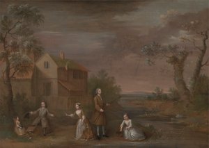 En familjegrupp kallad "The Stafford Family" av Unknown artist