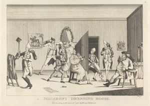 Ett omklädningsrum för makaroner av Unknown artist
